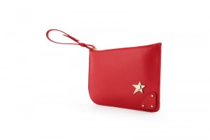 19zero6 pochette red rossa in pelle made in Italy